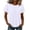 #0276-White, variant on Favoffer Women's Round Neck Short Sleeve Solid Color Casual Top