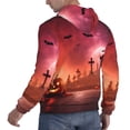thumbnail image 6 of Kdxio Pumpkins Print Mens Casual Hooded Collar Drawstring Hoodies Pullover Sweatshirts Casual Long Sleeve Shirts-3X-Large, 6 of 7