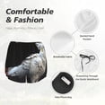 thumbnail image 6 of Lsque White Red Cockatoo Printed Women's Running Shorts with Liner Pockets,Elastic Quick Dry Workout Athletic Gym Yoga Shorts,Womens High Waist Shorts-Large, 6 of 9