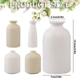 thumbnail image 3 of Souew Mini Ceramic Flower Vase Creative Desktop Decor Ornament for Dried Flowers Hydroponics Living Room Home Office Table Decoration - Style B, 3 of 6