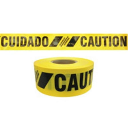 Presco  3 in x 500 ft. Reinforced Barricade Tape - Yellow, Caution