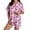 21# Pink, variant on Halloween Pajamas Women,Fall Cute Pumpkin Ghost Print Pjs Short Sleeve Button Shirts and Shorts Pajamas Sets Orange XXL