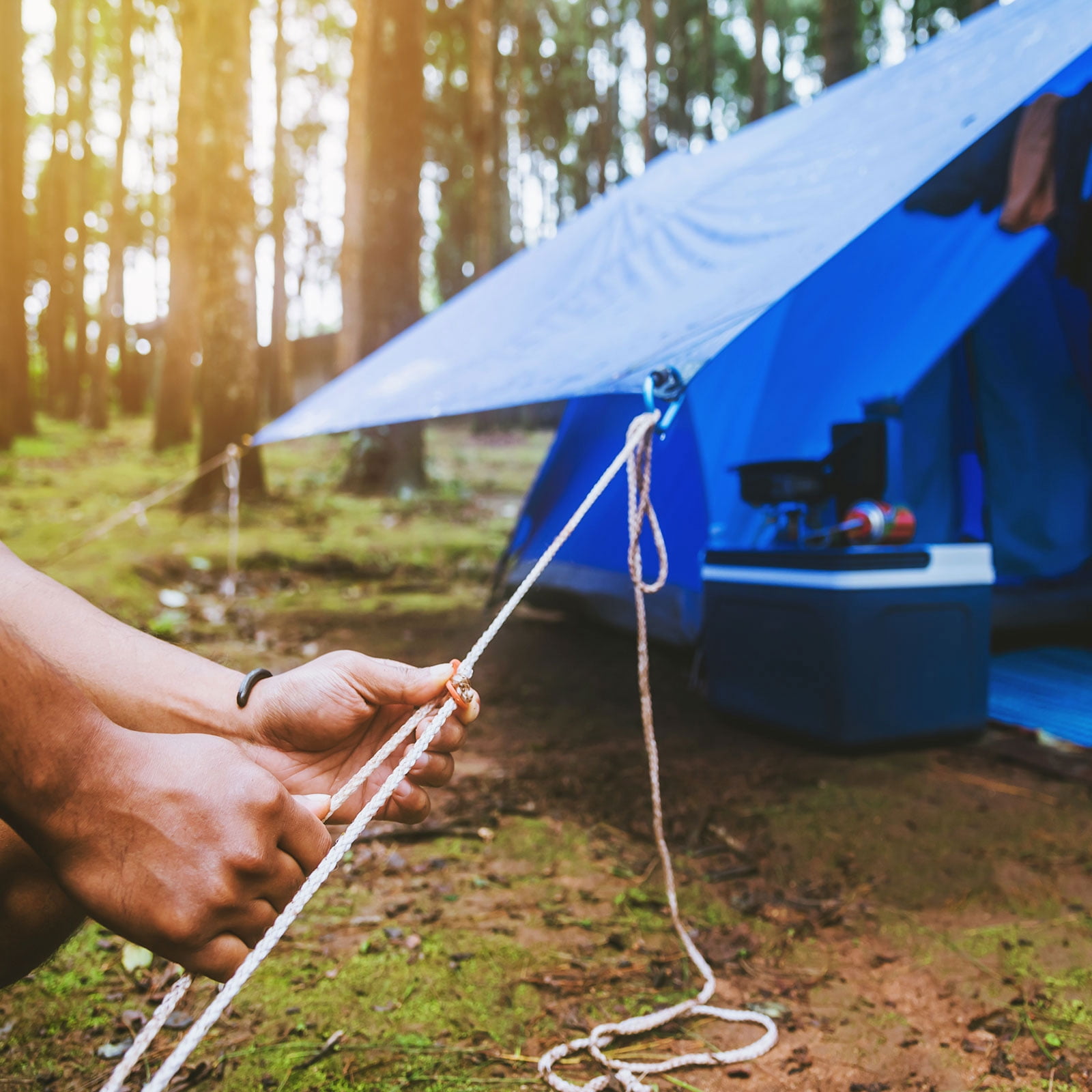 Unique Bargains Aluminum Tent Rope Ring Tensioner Adjuster
