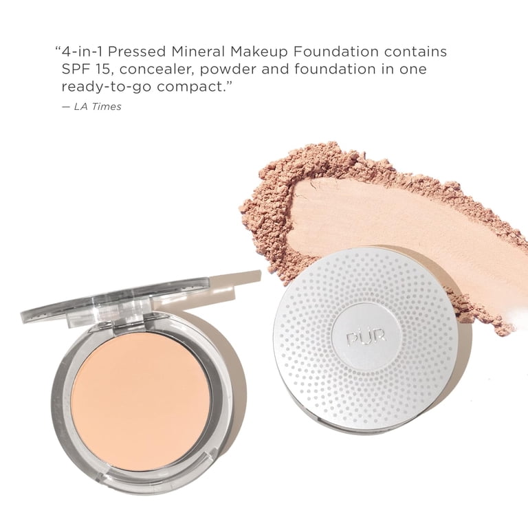 P√úR MINERALS 4-in-1 SPF 15 Powder Foundation, Light/LN6