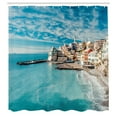thumbnail image 3 of Ambesonne Turquoise Shower Curtain, Seascape Ocean Coast, 69"Wx70"L, Turquoise, 3 of 5
