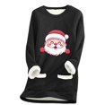 thumbnail image 1 of WEAIXIMIUNG Chandails en Molleton pour Femmes Sans Capuche Manches Longues Col Rond Poche Rembourré Pull Chaud, 1 of 5