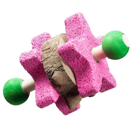A E Cages Nibbles Star Pumice Dumbbell Small Animal Chew