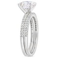 thumbnail image 3 of Everly Women's Created Moissanite and Diamond 14k White Gold Bridal Set, 3 of 7