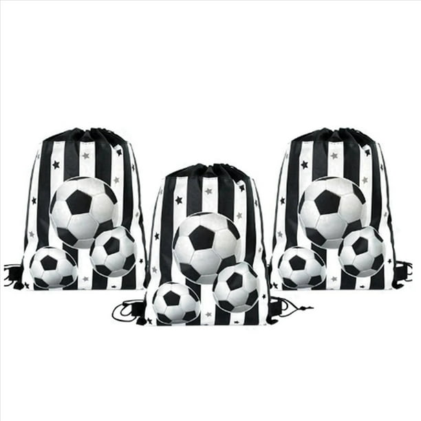 24 Bolsas con Cordón para Recuerdos de Fiesta de Fútbol, Bolsa de Regalo de Balón de Fútbol, Suministros de Decoración para Fiestas Temáticas Deportivas para Niños A