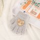 thumbnail image 1 of Guantes para niños, cálidos, de invierno, con forro polar, gruesos, de cinco dedos, multidedos, para niñas, de dedos completos, resistentes al frío, 1 of 6