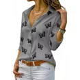 thumbnail image 1 of Blusa Moda Casual Holgada Elegante Manga Larga Para Mujer,Gris,3XL, 1 of 5