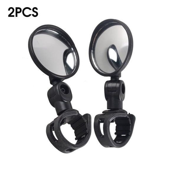 Adjustable Wide-Angle Bicycle Mirror for Various Handlebars with Convex Glass for Enhanced Rear View
