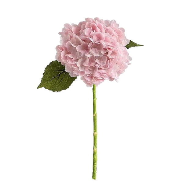 Hortensia Artificial Macrophylla, Flor de Hortensia 3D simulada grande con 176 pétalos - Rosa