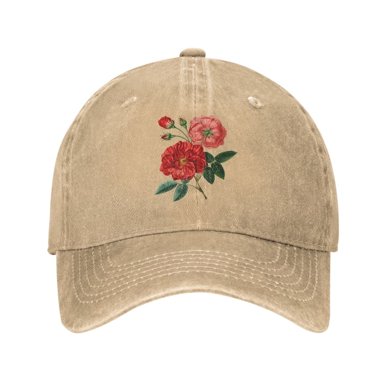 ZICANCN Vintage Rose Motif Adjustable Baseball Cap Women  display picture 2