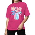 thumbnail image 2 of Vibrant Floral Art Print Women's T-shirt, 2 of 3