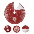 thumbnail image 7 of Christmas Snowflake Christmas Tree Skirt 48 Inches Large Christmas Skirt Tree, Red Winter Snowflake Botanical Tree Skirt Christmas Decorations for Fireplace Party Holidays Indoor Outdoor, 7 of 7