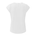 thumbnail image 6 of Summer Short Sleeve V Neck Loose Fit Spandex T Shirts for Women White Cap Casual Tops Solid Color Blouse, 6 of 6