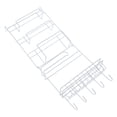 thumbnail image 1 of Estante lateral para refrigerador, multifuncional, de alambre, de seis niveles (blanco), 1 of 7