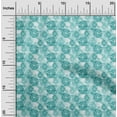 thumbnail image 2 of oneOone Cotton Poplin Turquoise Green Fabric Floral Craft Projects Decor Fabric Printed By The Yard 42 Inch Wide, 2 of 4