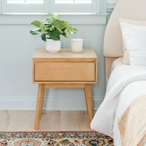 Scandinavian Nightstand with 1 Drawer, Blonde