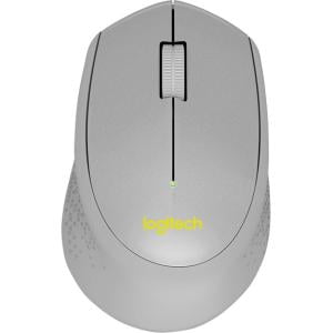 Logitech SILENT PLUS M330 Mouse - Mechanical - Cable - Gray, Yellow - USB - 1000 dpi - Computer - Scroll Wheel - 3 Button(s) - Right-handed