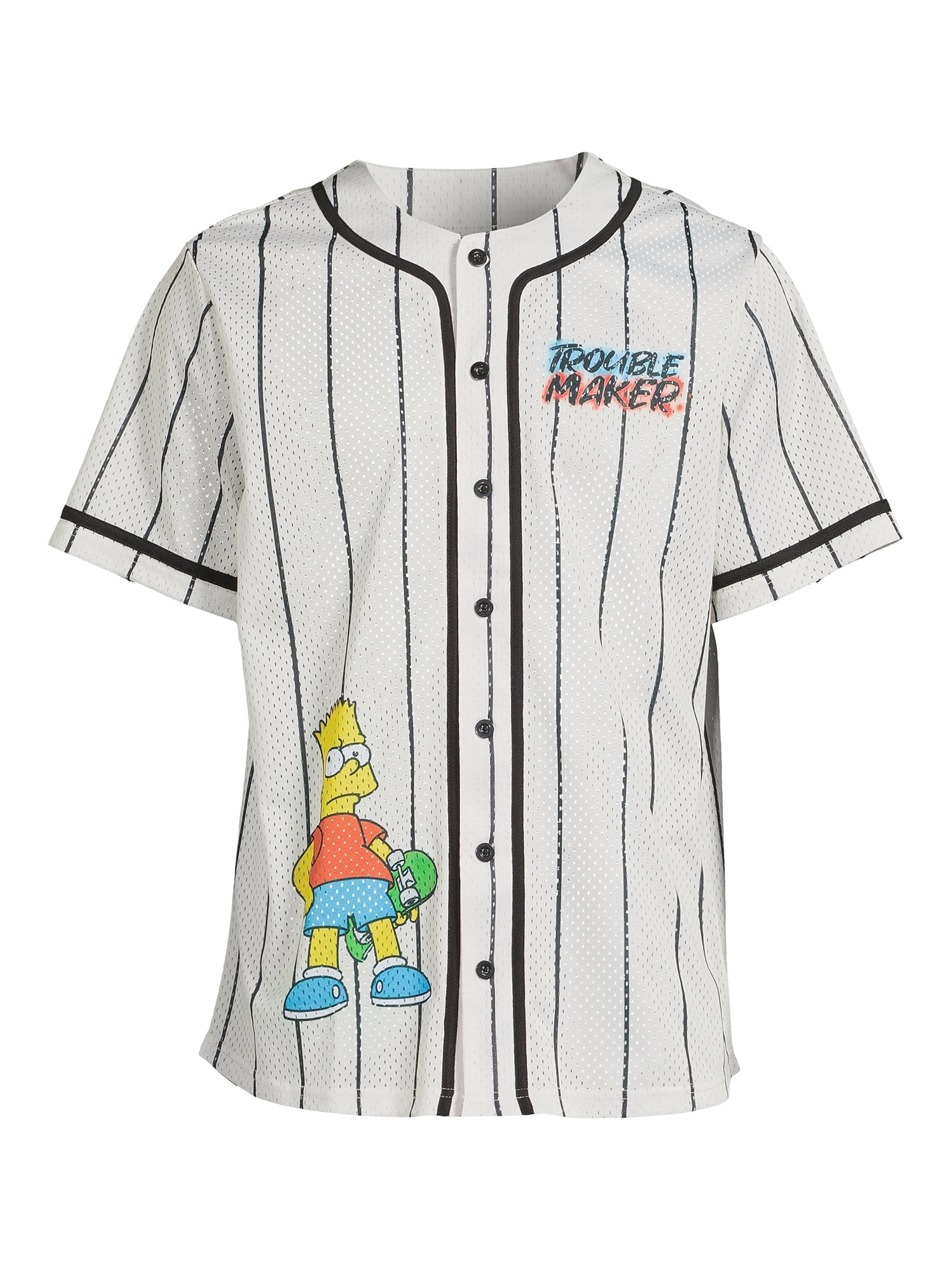 The Simpsons Men's Graphic Baseball Jersey, Sizes S-xl, Size: Small, Beige