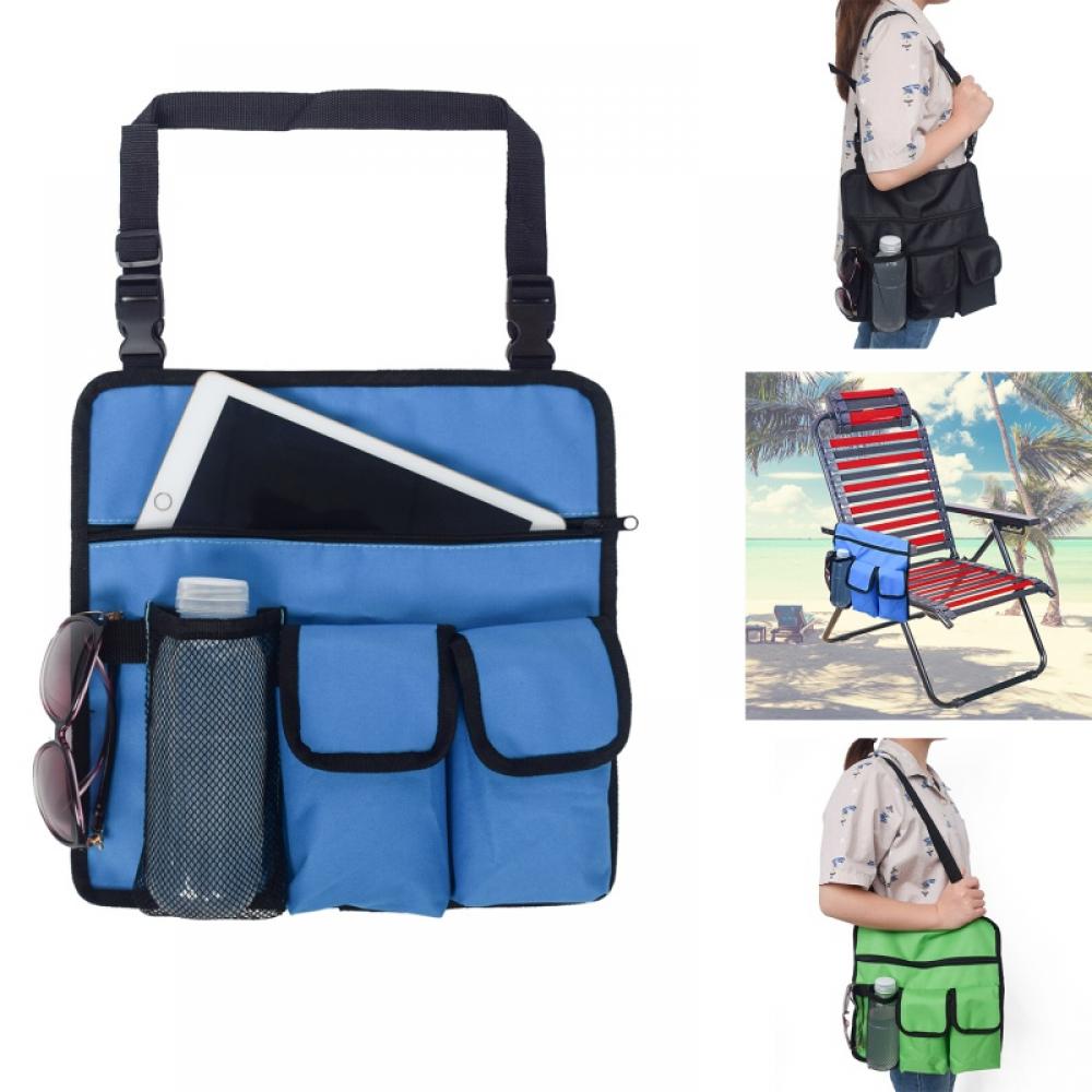 Fishing Beach Chair Hanging Storage Bag Phone Sunglasses Water Bottle Pouch Handy Pockets Tote Bag With Straps Portable Shoulder Bag Outdoor - image 4 of 8