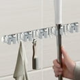 thumbnail image 5 of Stainless Steels Brooms Holder Sturdy Metal Mop Organizer Wall Mounted Gardens Cleanings Tool Rack with Multiple Hook, 5 of 20