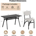 thumbnail image 3 of Dining Table Set for 4 with Storage Rack, Modern Kitchen Table with Boucle Chairs for 4, 3 of 7