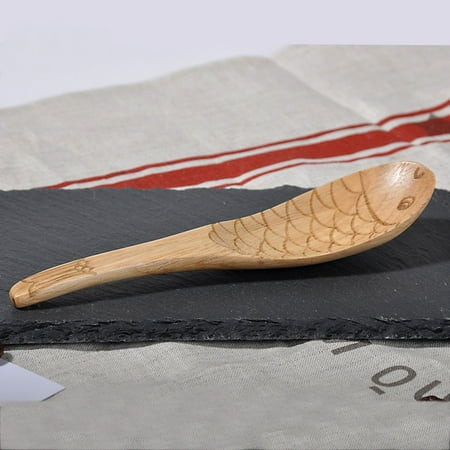 

Yubatuo Wooden Spoon Fork Bamboo Kitchen Cooking Utensil Tools Soup-Teaspoon Tableware