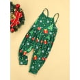 thumbnail image 3 of goowrom Christmas Jumpsuit, Sleeveless Cartoon Print Spaghetti Strap Romper, 3 of 9