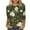 Multicolor-3, variant on 3/4 Length Sleeve Tops for Women Dressy Casual Boho Floral Print Blouses Trendy Crew Neck T Shirts Summer Clothes