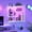White, variant on Gaming Floating Shelves with LED Lights, LED Wall Mounted Shelf, 4-Tier Floating Wall Shelf for Storage, Display Rack with Hanging Bar and 4 S Hooks, for Gaming Room