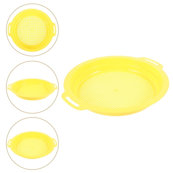 Luxshiny Durable Yellow Mine Sifting Pan for Gardening - Smooth, Non-Slip, 1Set