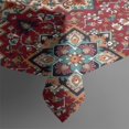 thumbnail image 3 of Red Boho Ethnic Geometric Pattern Rectangle Tablecloth 60"x84",Waterproof Polyester Rectangle Table Cloth, Wipeable Spillproof Polyester Tablecloth for Dining, Camping, Indoor and Outdoor, 3 of 5