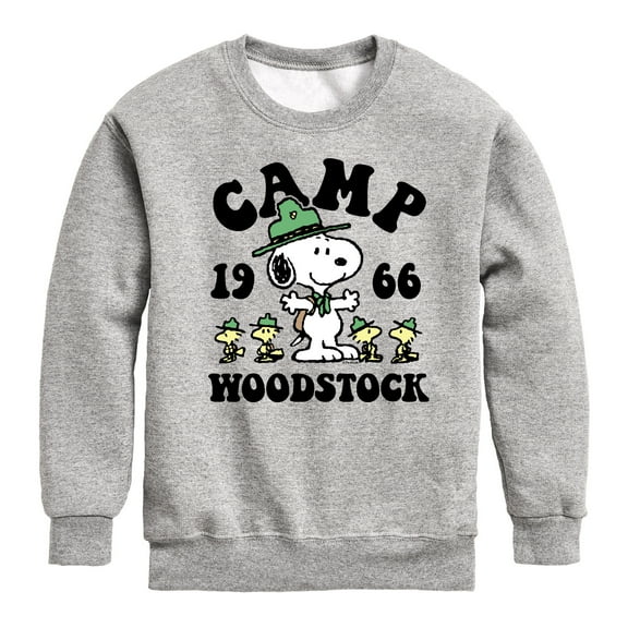 Peanuts - Camp Woodstock - Toddler And Youth Crewneck Fleece Sweatshirt