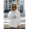 thumbnail image 2 of Couple Rabbits  Hoodie Women -Image by Shutterstock, Female Medium, 2 of 4