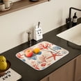 thumbnail image 5 of Yayeee Dish Drying Mat for Kitchen Counter 16" x 18" Microfiber Super Absorbent Coffee Decorative Pad, Blue Starfish, 5 of 9