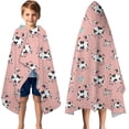 thumbnail image 3 of Pink Cow Spotted Pattern Hooded Bath Towel，50"x30" for Ages 3 To 12 Kids, Quick Dry Lightweight Soft Microfiber Hood Beach Towel Cover Up for Kids, 3 of 7