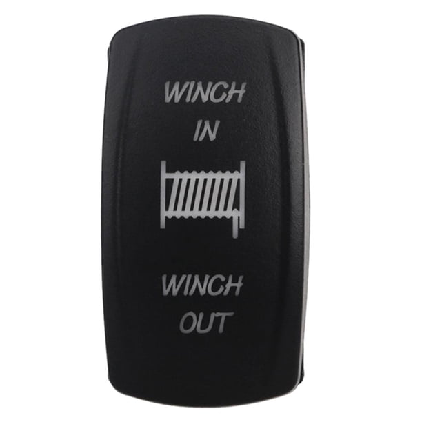 Coche Auto 12 V Botón de luz momentáneo interruptor LED cabrestante en - 7 pines Blanco