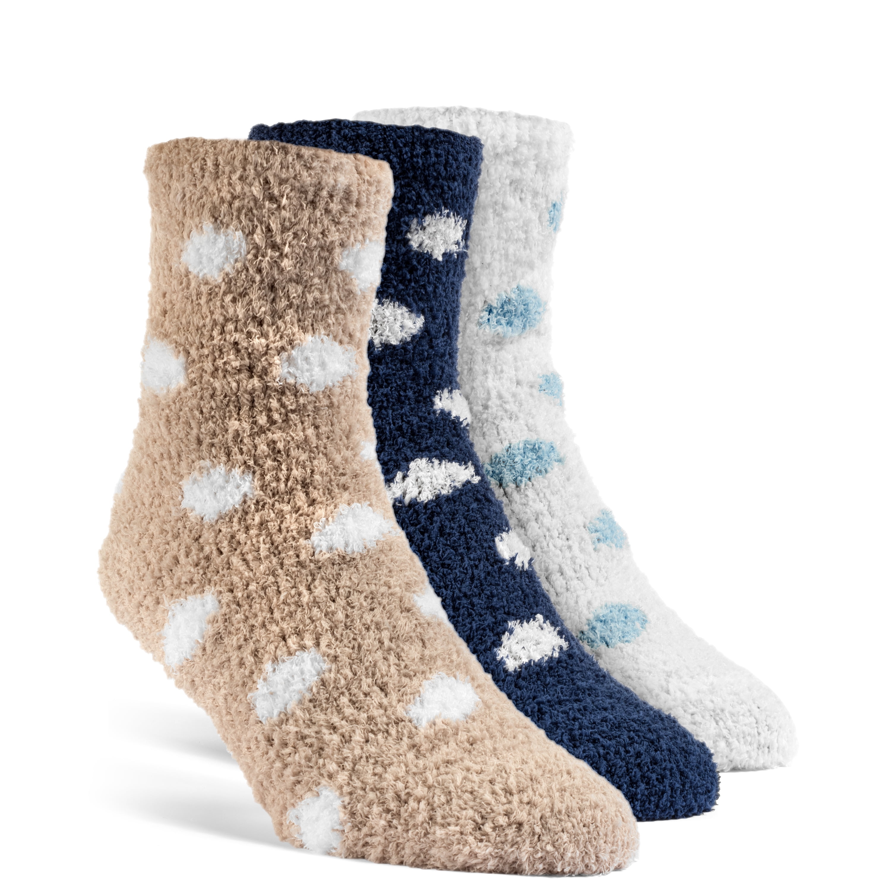 Ladies Size 4-7 3 Pairs Fluffy Brushed /'Thermal/' Bedsocks Girls