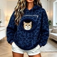 thumbnail image 2 of TGPMGRZ Pet Pouch Hoodie for Women Leopard Print Cat Pouch Warm Hooded Sweatshirt, 2 of 5