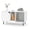 White, variant on Cat Little Box Enclosure, Litter Box Furniture with Removable Scratcher, Metal Legs, Cat Box Enclosure End Side Table, Litter Box Furniture, 40 x 21 x 22 inches (Grey)