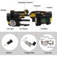 thumbnail image 2 of Adjustable Survival Bracelet, 7 core Paracord 20 in 1 Emergency Sports Wristband Gear kit Waterproof LED SOS Light, Compass, fire Starter Multi-Tool Adventure, 2 of 6