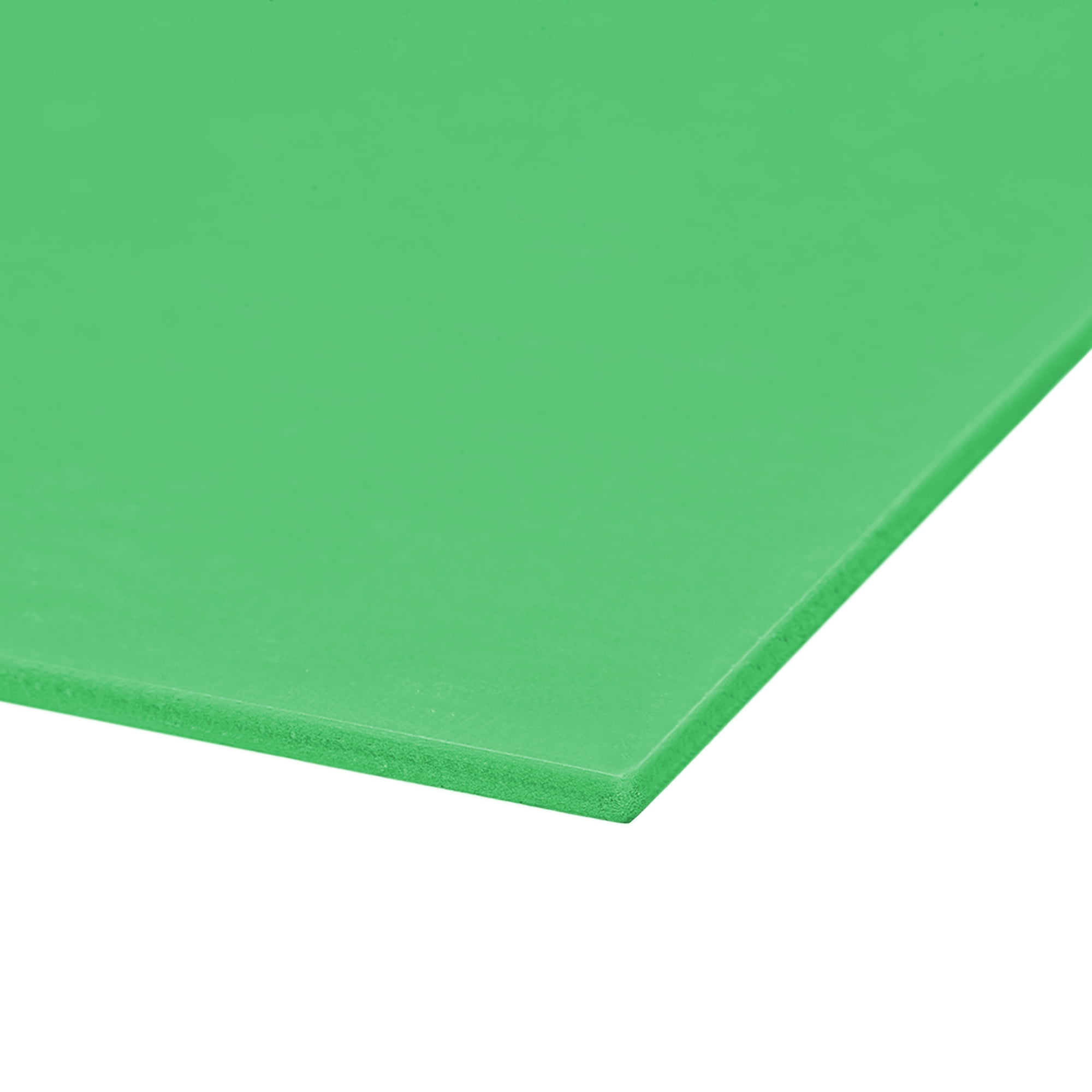 PVC Foam Board Sheet,3mmTx8"Wx12“L,Green,Double Sided,Expanded PVC Sheet,for Presentations