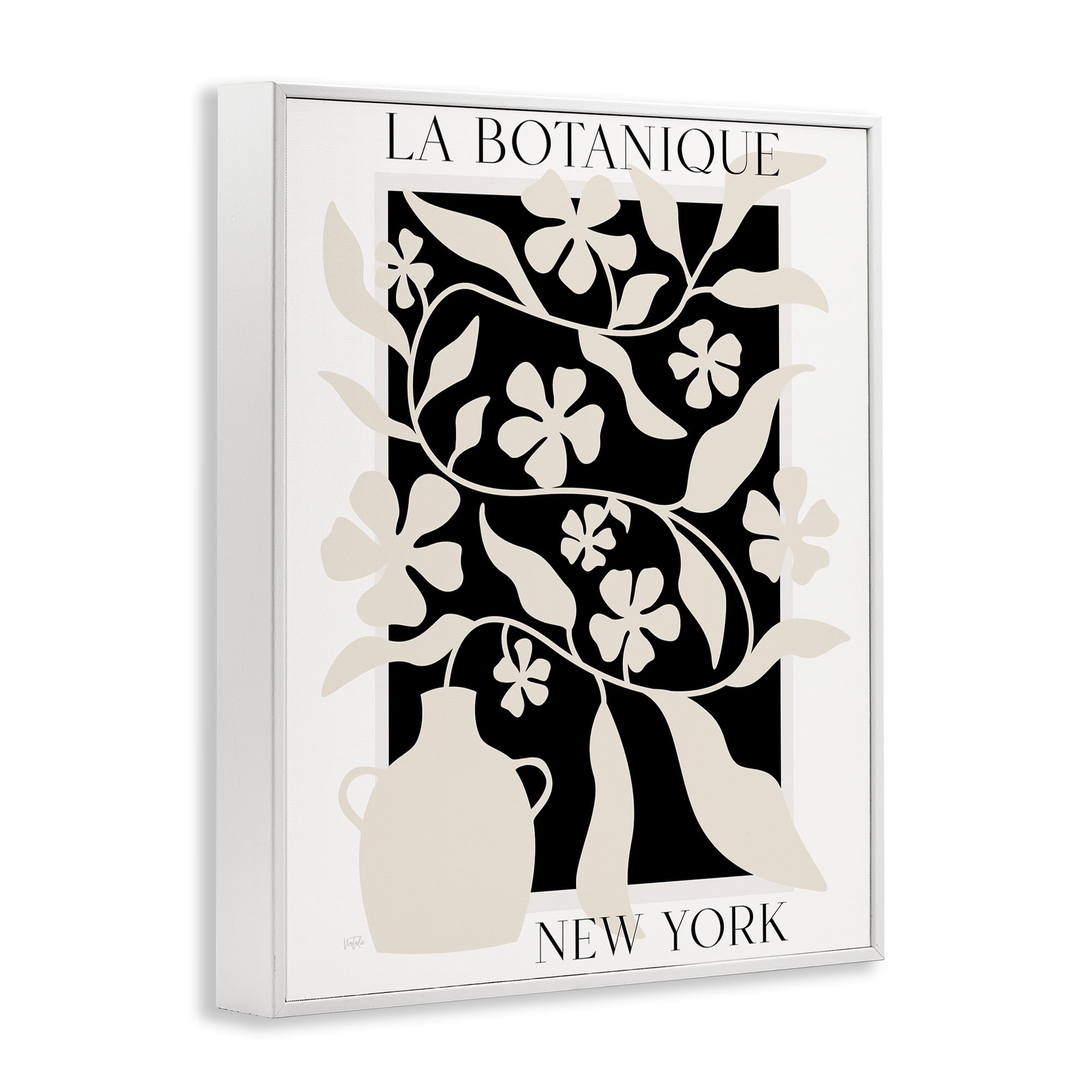 Stupell Industries La Botanique New York White Framed Giclee Art, design by Natalie Carpentieri
