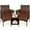 Brown/Dark Rust, variant on Best Choice Products 3-Piece Outdoor Wicker Conversation Patio Bistro Set, w/ 2 Chairs, Table -Brown/Navy