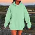 thumbnail image 2 of Womens Oversized Hoodies Cute Sweatshirts Fleece Hooded Pullover Tops Sweaters Casual Comfy Fashion Outfits Clothes,L, 2 of 5
