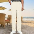 thumbnail image 2 of Pantalon Habillé pour Homme Coupe Ajustée Extensible Confortable Léger Tenue de Bureau Formelle Jambe Droite Classique Polyvalent Pantalon Décontracté, 2 of 4