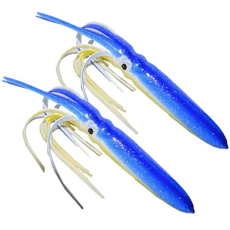 2PCS Skirt , Soft Squid s, Trolling Head Crank , Lifelike Big Game